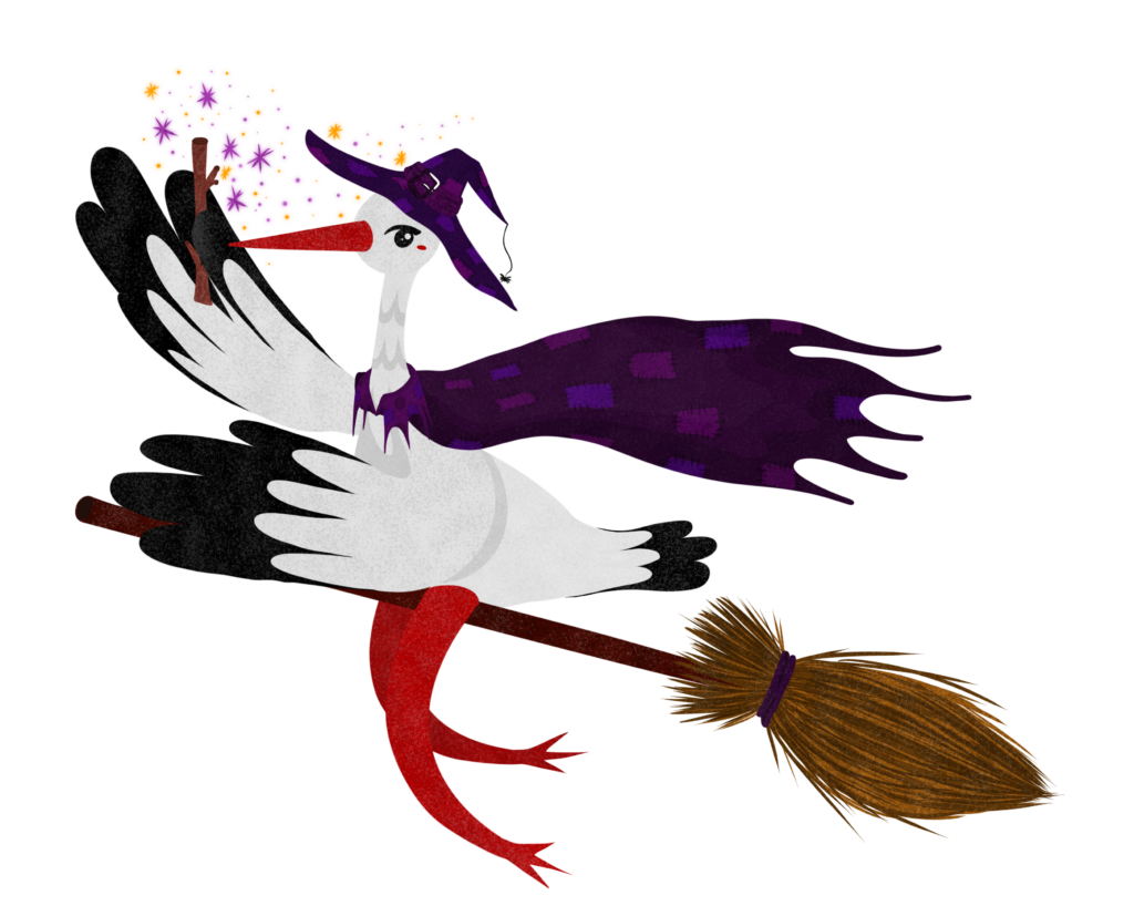Cigogne d'Halloween, Alsace 2025