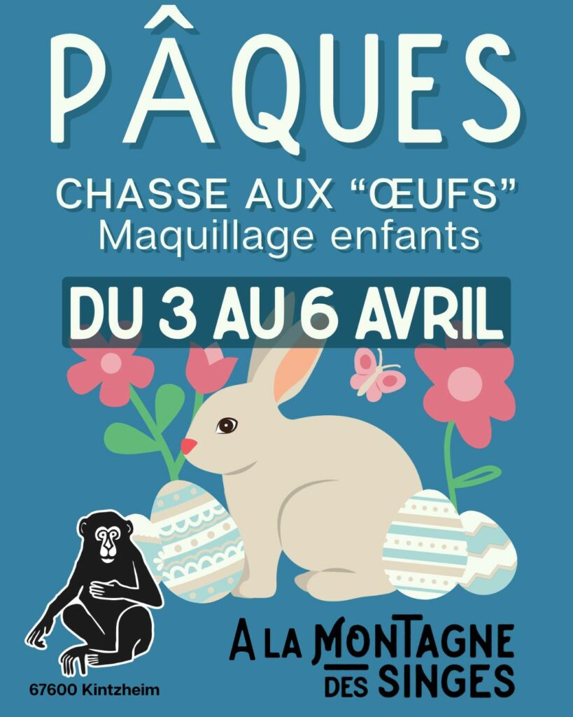 Pâques en Alsace à la Montagne des Singes à Kintzheim