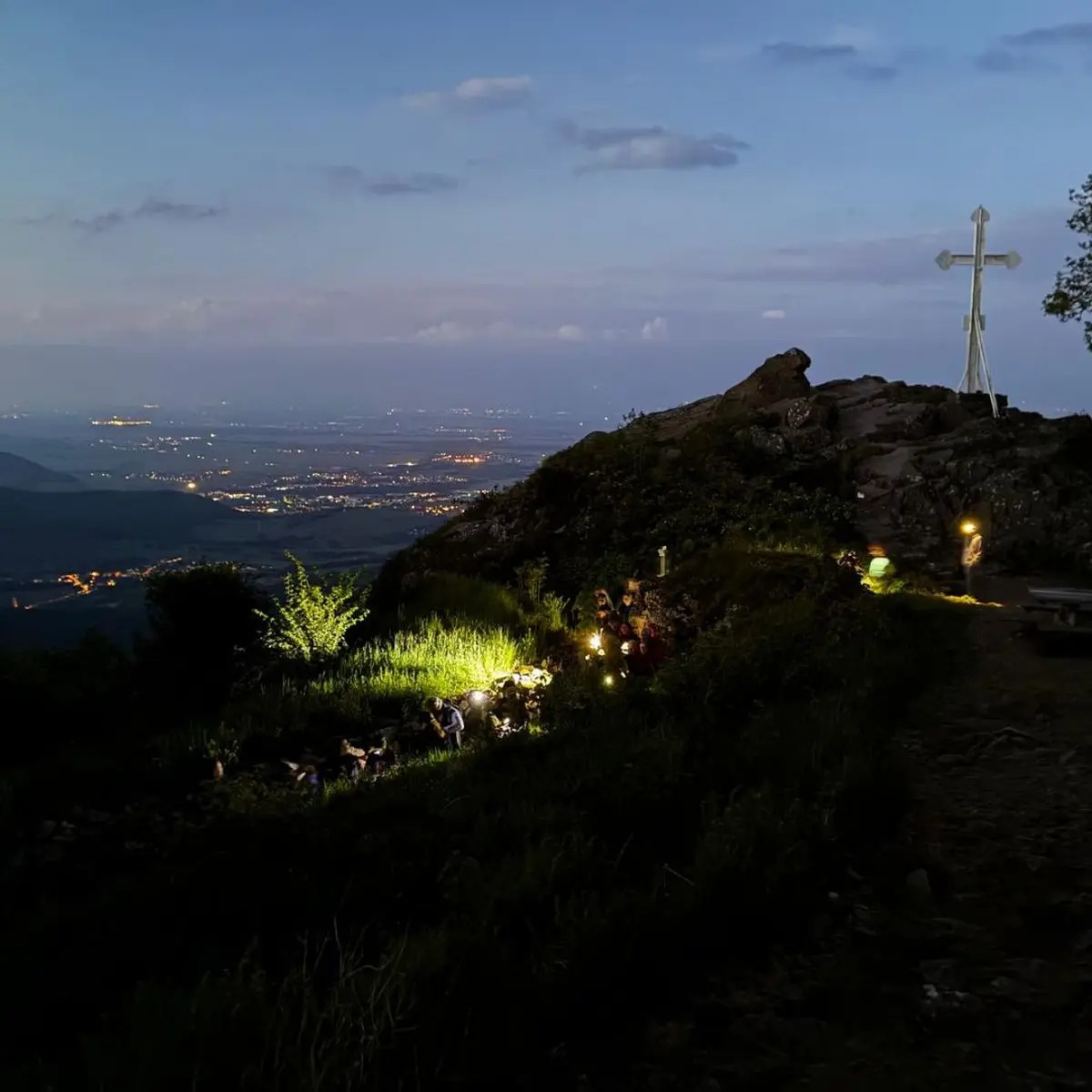 Visite nocturne du champ de bataille du Hartmannswillerkopf, le Vieil Armand